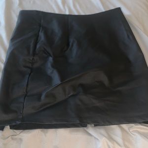 faux leather skirt